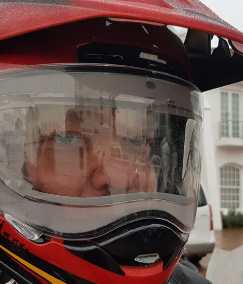 helmet heated visor